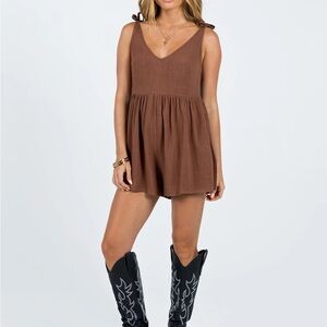 Princess Polly (This style dress but in peach Sleeveless romper)